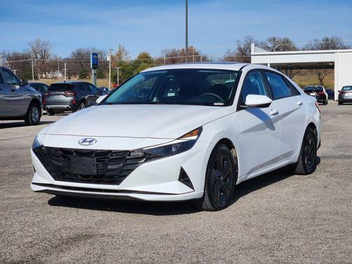 Lunar White 2023 Hyundai ELANTRA HEV Blue