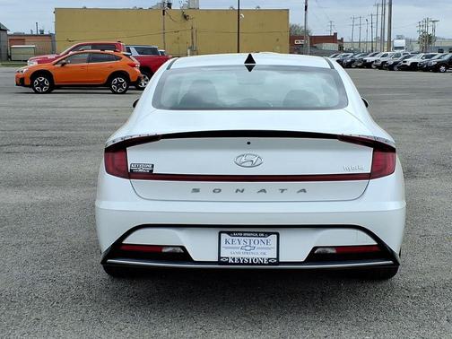 Serenity White 2023 Hyundai SONATA Hybrid SE