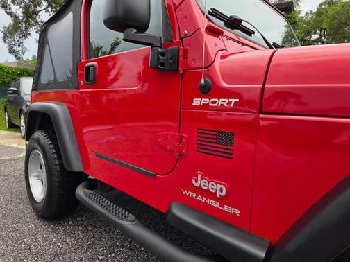 Red 2005 Jeep Wrangler Sport