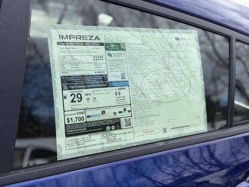 Sapphire Blue Pearl 2026 Subaru Impreza RS