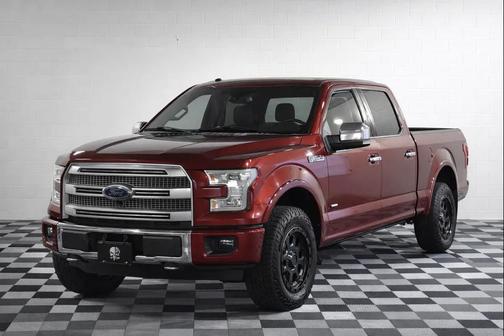 Red 2017 Ford F-150 Platinum