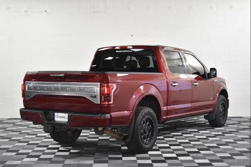 Red 2017 Ford F-150 Platinum
