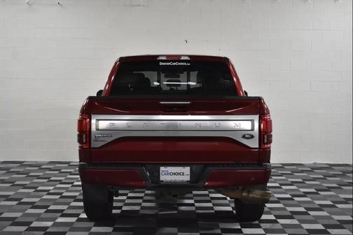 Red 2017 Ford F-150 Platinum