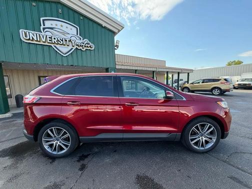 Red 2019 Ford Edge Titanium