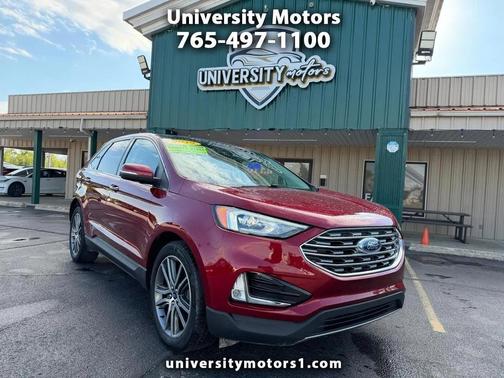 Red 2019 Ford Edge Titanium