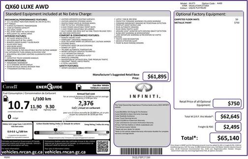 2023 INFINITI QX60 Luxe