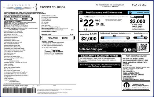 2023 Chrysler Pacifica Touring-L