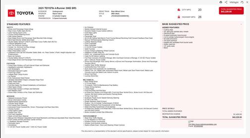 2025 Toyota 4Runner SR5