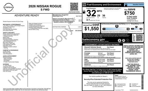 2026 Nissan Rogue S