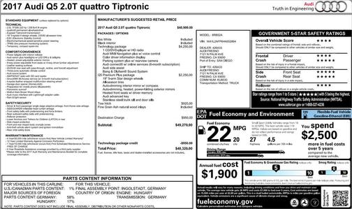 2017 Audi Q5 2.0T Premium Plus