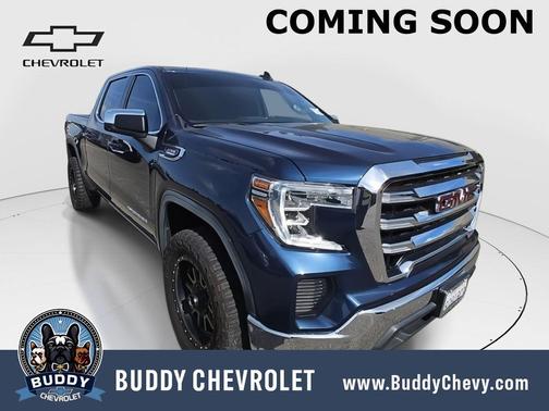 Pacific Blue Metallic 2021 GMC Sierra 1500 SLE