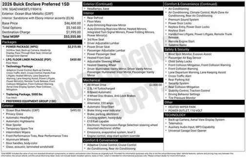2026 Buick Enclave Preferred