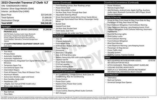 2023 Chevrolet Traverse LT Cloth