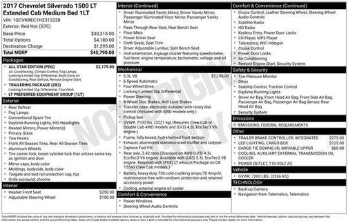 2017 Chevrolet Silverado 1500 1LT