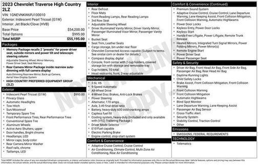 2023 Chevrolet Traverse High Country