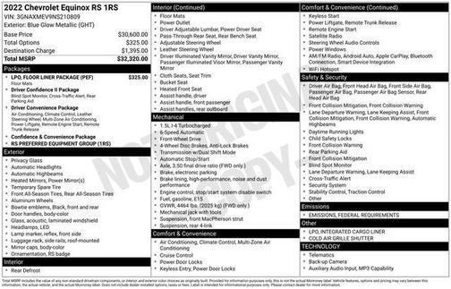 2022 Chevrolet Equinox FWD RS
