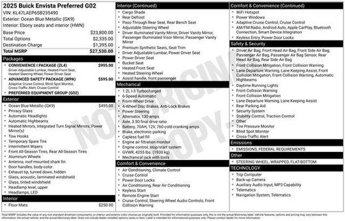 2025 Buick Envista Preferred FWD