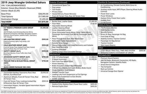 2019 Jeep Wrangler Unlimited Sahara