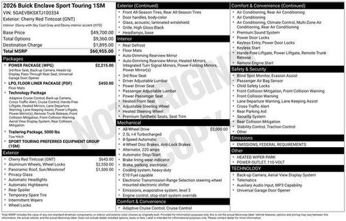 2026 Buick Enclave Sport Touring