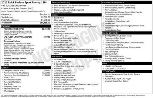 2026 Buick Enclave Sport Touring