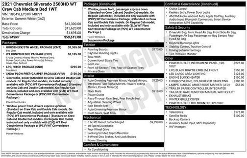 2021 Chevrolet Silverado 2500 WT