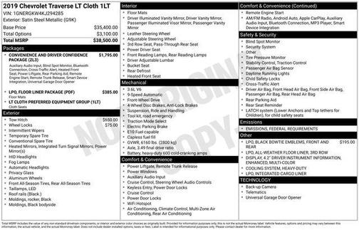2019 Chevrolet Traverse LT Cloth