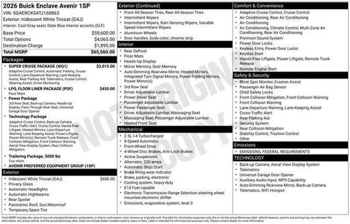 2026 Buick Enclave Avenir