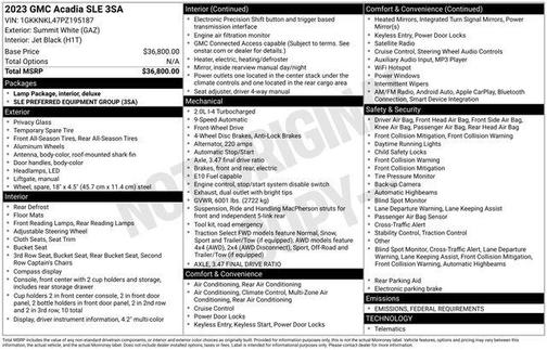2023 GMC Acadia FWD SLE