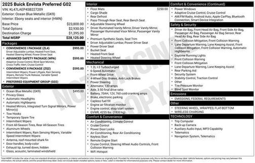 2025 Buick Envista Preferred FWD