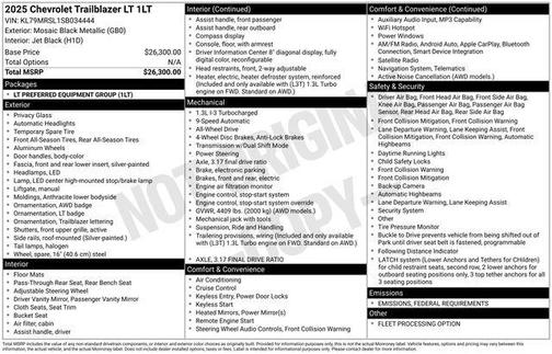 2025 Chevrolet Trailblazer LT