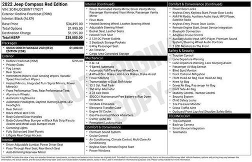 2022 Jeep Compass (RED) Edition 4x4