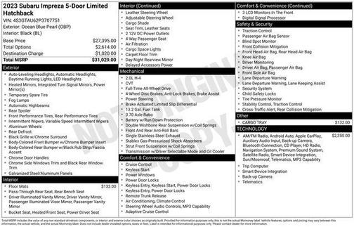 2023 Subaru Impreza Limited