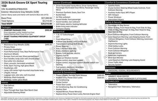2026 Buick Encore GX Sport Touring
