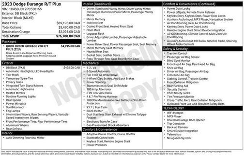 2023 Dodge Durango R/T Plus