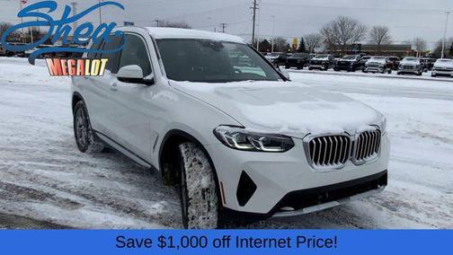 White 2022 BMW X3 xDrive30i