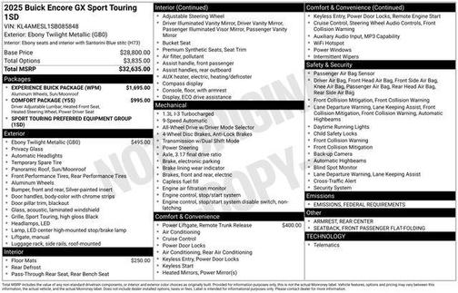2025 Buick Encore GX Sport Touring