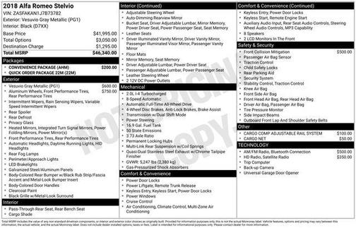 2018 Alfa Romeo Stelvio Base