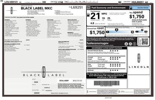 2017 Lincoln MKC Black Label