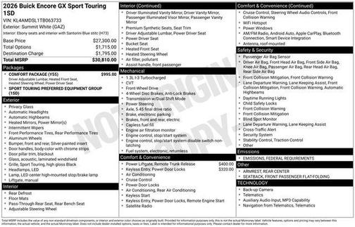 2026 Buick Encore GX Sport Touring