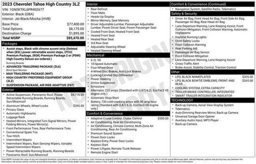 2023 Chevrolet Tahoe 4WD High Country