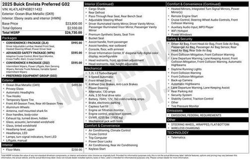 2025 Buick Envista Preferred FWD