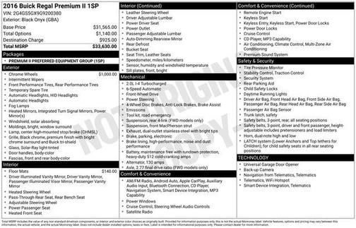 2016 Buick Regal Turbo Premium II
