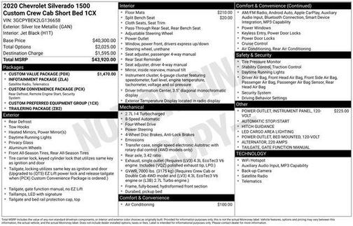 2020 Chevrolet Silverado 1500 Custom