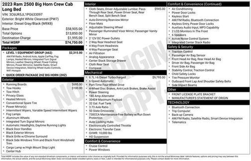2023 RAM 2500 Big Horn Crew Cab 4x4 8' Box
