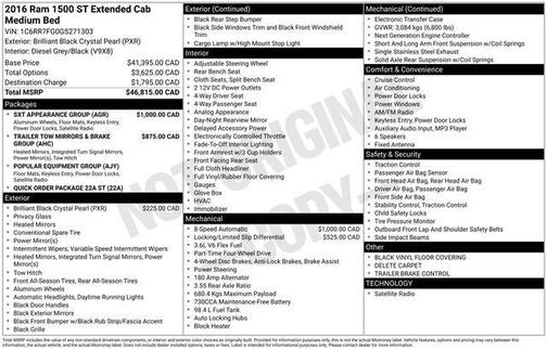 2016 RAM 1500 Tradesman