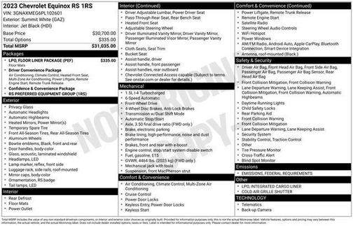 2023 Chevrolet Equinox FWD RS
