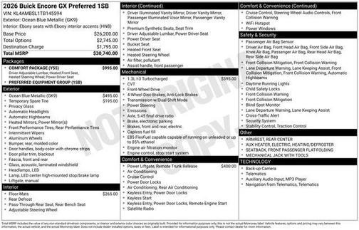 2026 Buick Encore GX Preferred