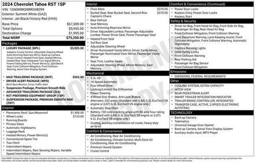 2024 Chevrolet Tahoe 4WD RST