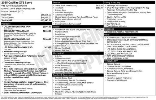 2025 Cadillac XT6 Sport AWD