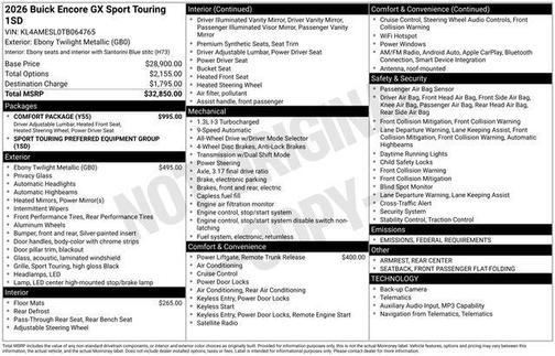 2026 Buick Encore GX Sport Touring